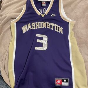 Nike Washington Purple and Gold Brandon Roy Basketball Jersey size M